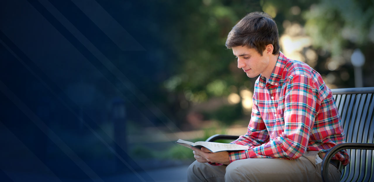 Photo of a student reading