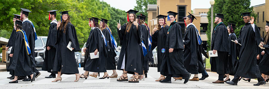Students at commencement
