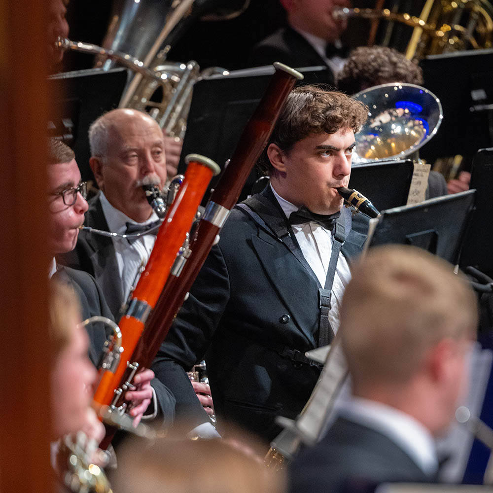 Christmas Celebration, Carols and Classics with the Symphonic Wind Band, Bob Jones University, Greenville, SC, December 6, 2024. (Derek Eckenroth)
