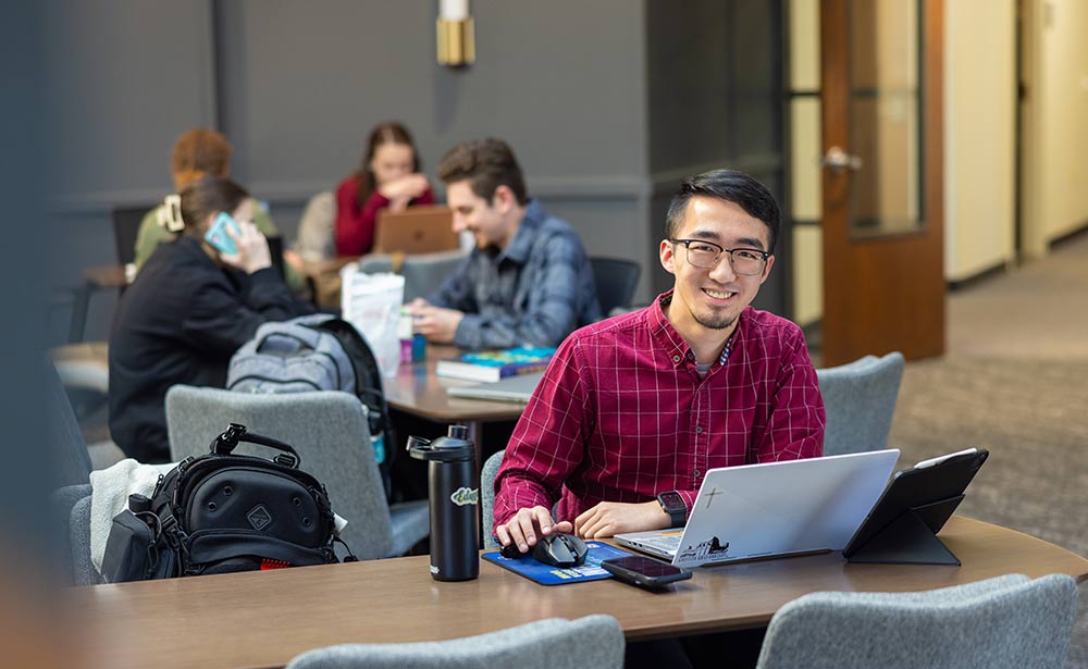 Students studying