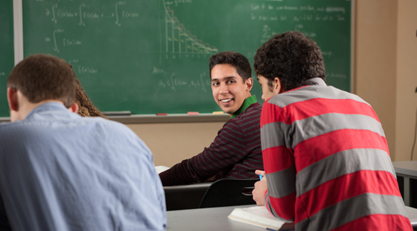 student in class