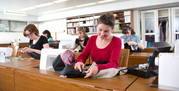 Students sewing