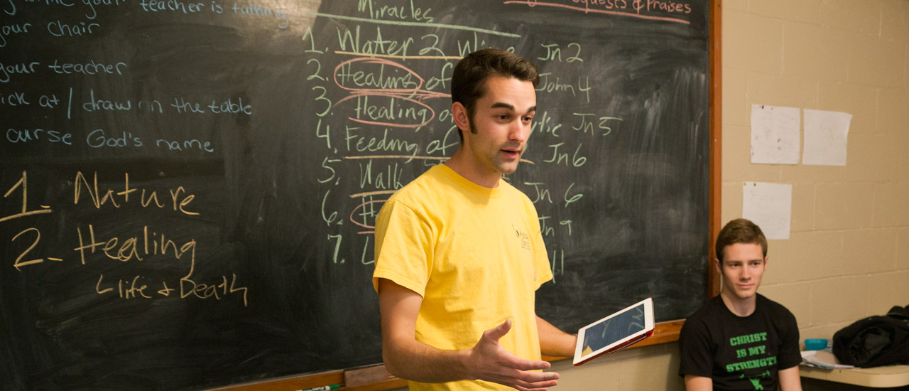 photo of professor in classroom