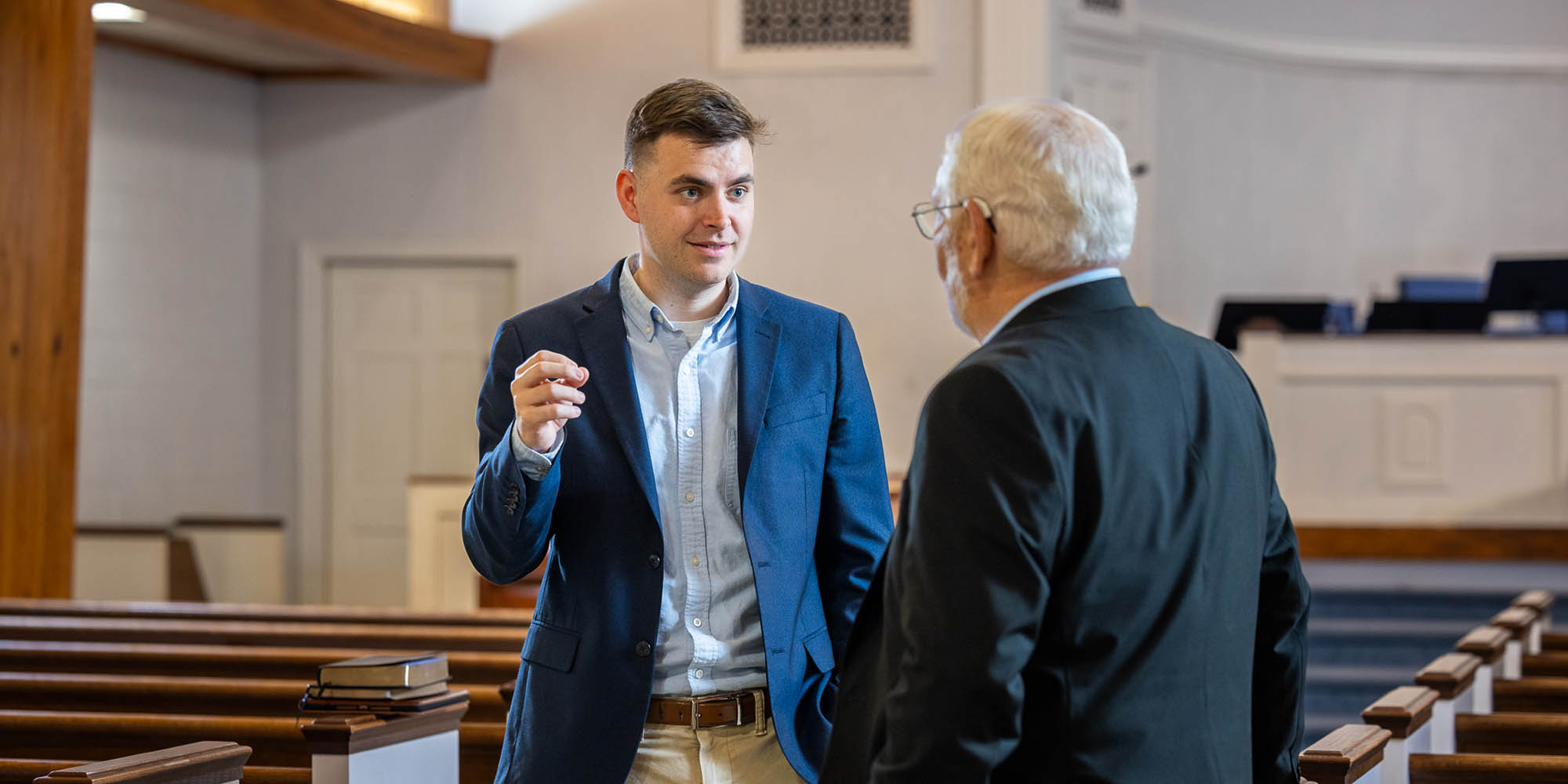 BJU ministry student visiting a local church