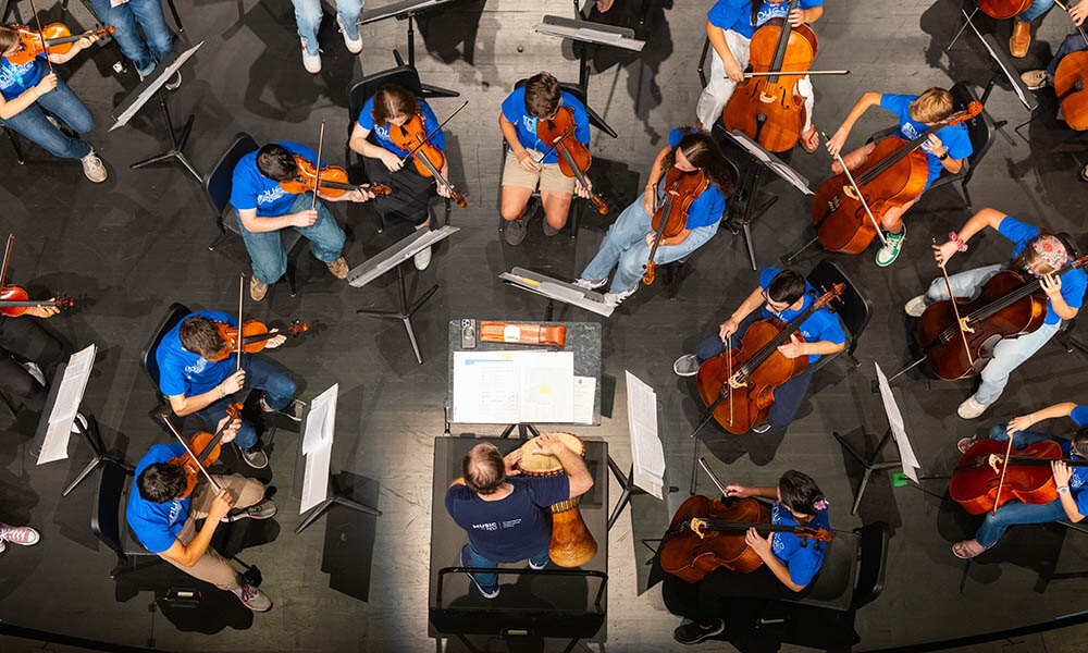 Senior Music EDUcamp at Bob Jones University in Greenville, S.C., Friday, July 25, 2025. The camp provides advanced high school musicians with opportunities to refine their skills through ensemble work, private instruction, and music theory classes in a Christ-centered environment. (photo by Derek Eckenroth)