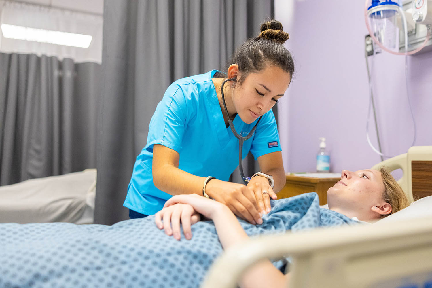 Nursing student at BJU in Greenville, SC, September 6, 2023. (Derek Eckenroth)