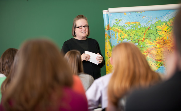 student in class