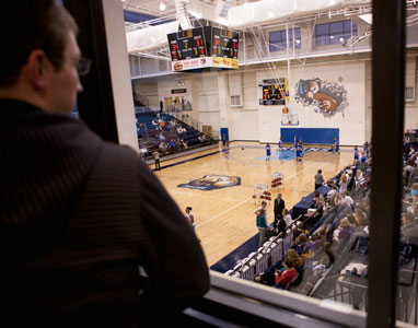 looking over the Davis Field House court