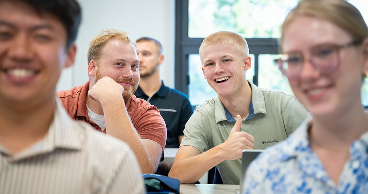 Students on the first day of class