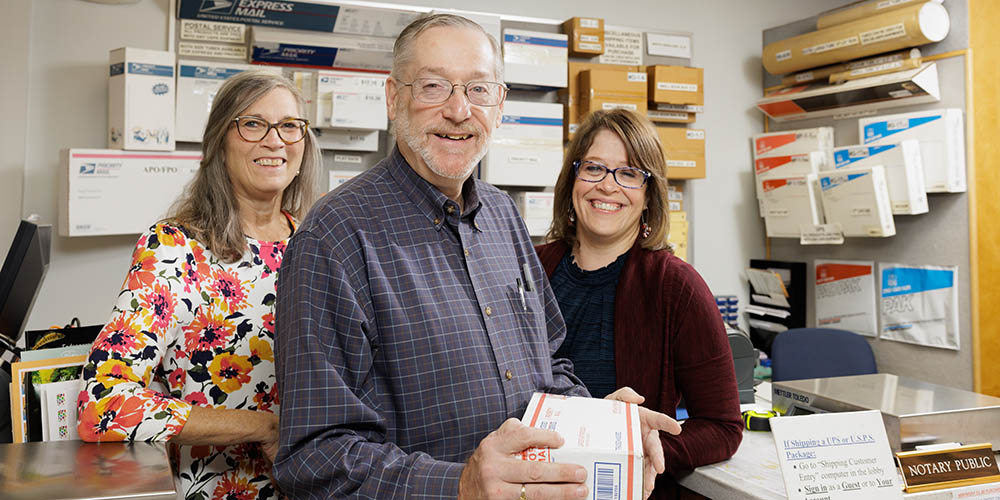 Post Office staff serves BJU, BJU, Bob Jones University, Greenville, SC, October 11, 2023 (Hal Cook)