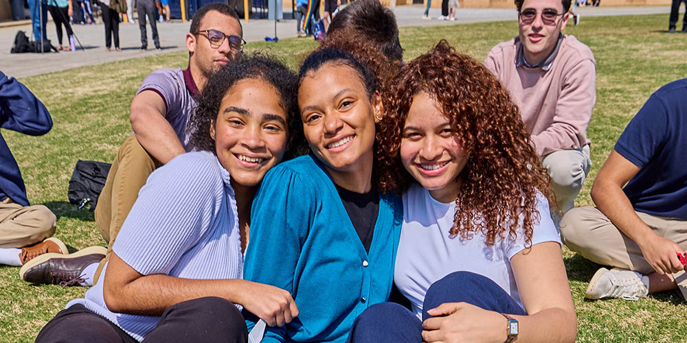 International students gather in the stadium to view the eclipse, Eclipse Experience 2024, Bob Jones University, Greenville, SC, April 8, 2024. Photo by Hal Cook