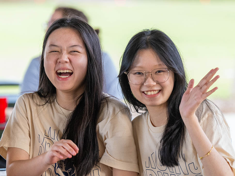 Picnic and Praise Service for the international students in the Activity Center, Bob Jones University, SC, August 20, 2024. Photo by Derek Eckenroth