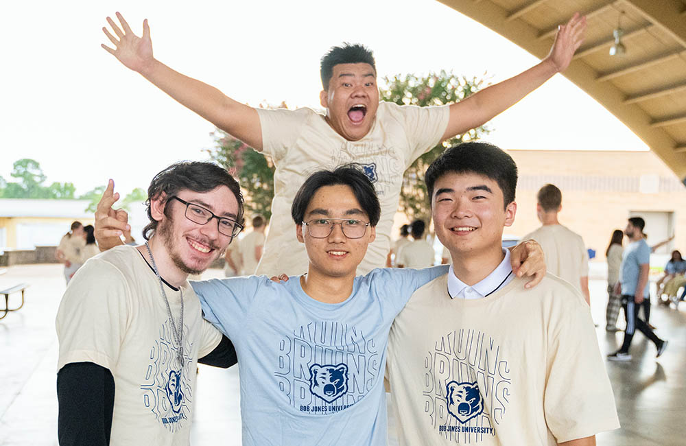 Picnic and Praise Service for the international students in the Activity Center, Bob Jones University, SC, August 20, 2024. Photo by Derek Eckenroth