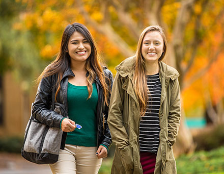 students walking