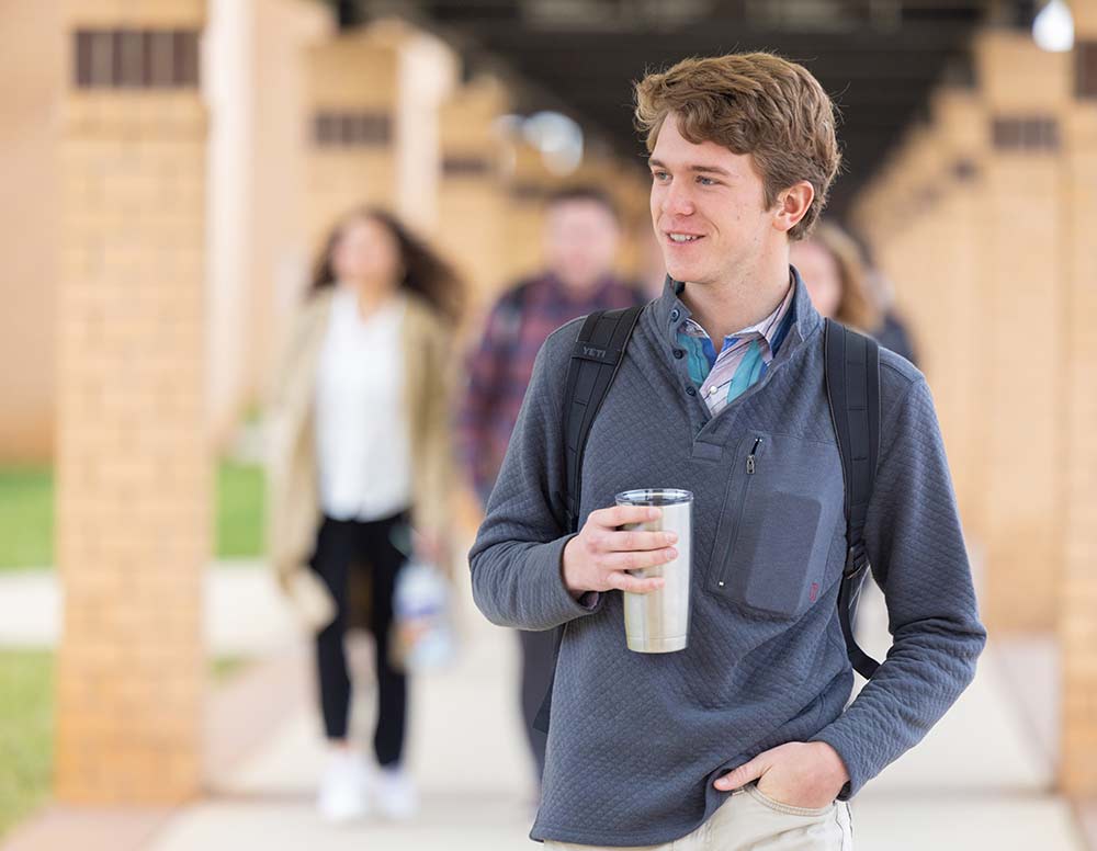 students walking