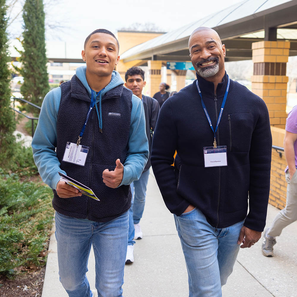 students walking