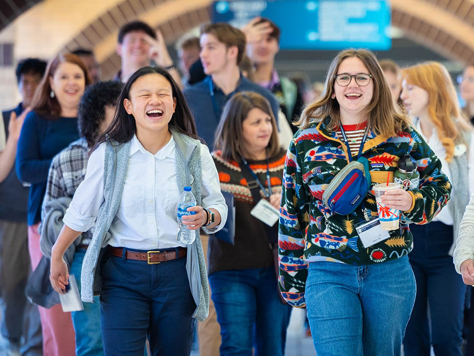 High school students visit the Bob Jones University campus for BJU Up Close at Bob Jones University, Greenville, S.C., on Thursday, Nov. 13, 2025. (Photo by Derek Eckenroth)