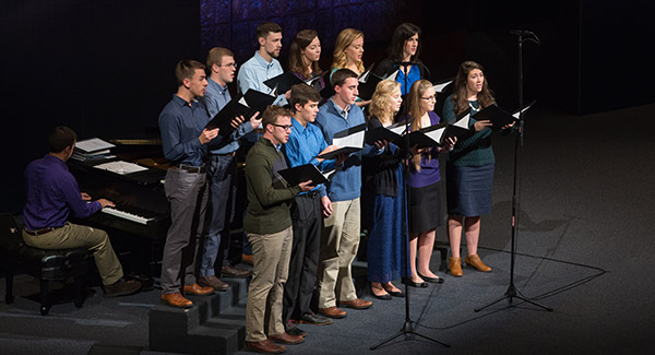 Students singing