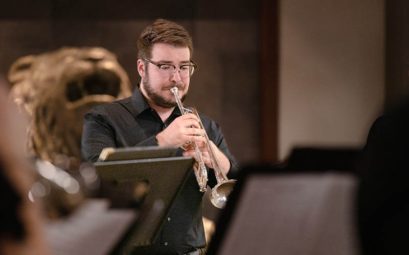 student performing