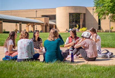 Student Candid of student discipleship groups, BJU, April 13, 2021. Photo by Derek Eckenroth