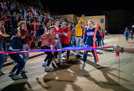 The campus family gathers in Alumni Stadium to celebrate Bruins Daze with Greek Games