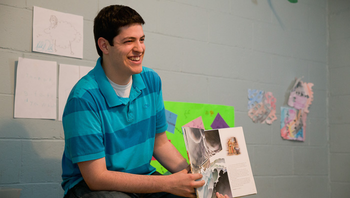 Students studying