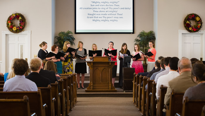 Students singing