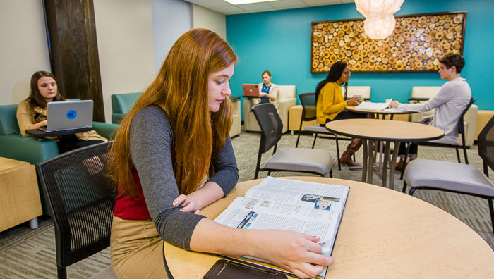 Students studying