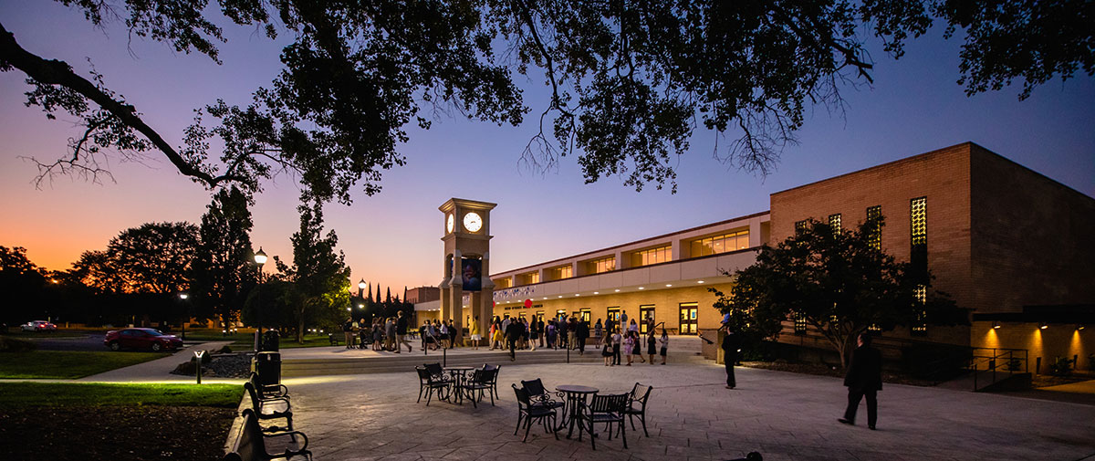 Campus shot at sunset