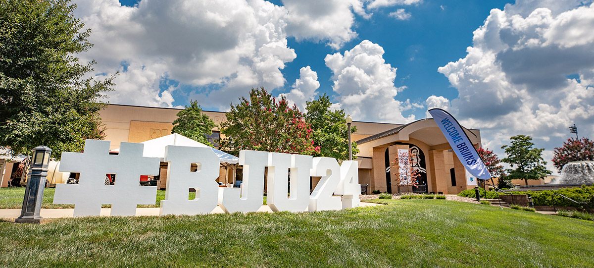 Letters outside Davis Field House