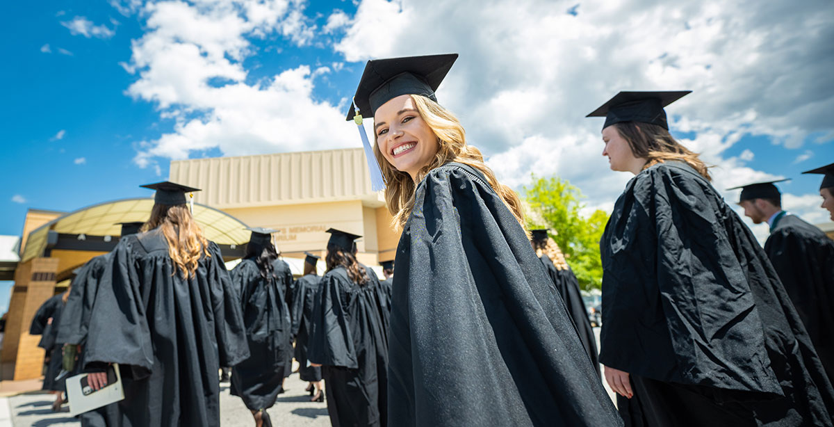 Grads at graduation