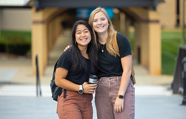 Students walking