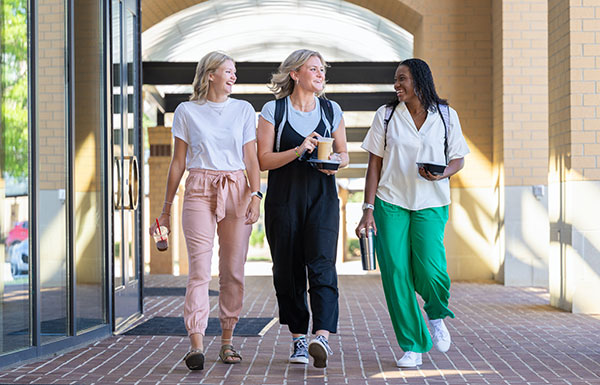 Students walking
