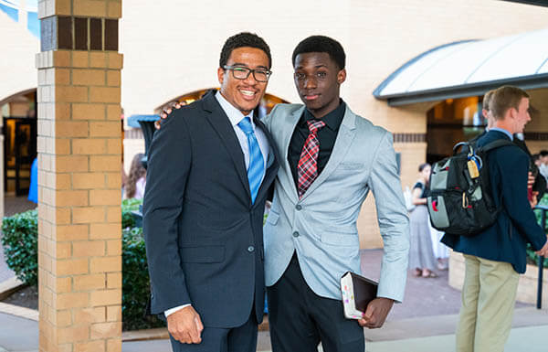 Students at evangelistic meeting